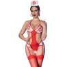 Chilirose Ensemble Infirmière sexy 4 Pièces